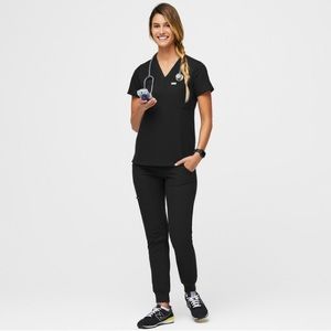 Black Figs scrub set XS top S bottoms